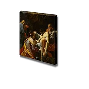 The Entombment by Simon Vouet - Canvas Print Wall Art Famous Painting Reproduction - 12" x 12"