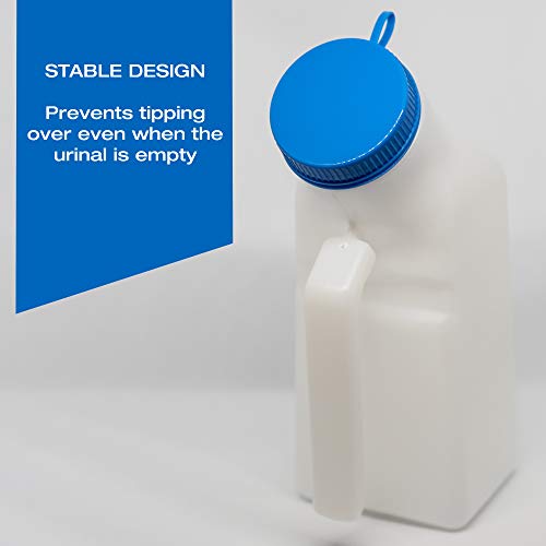 Urinals for Men Glow in The Dark Lid by Tilcare 32oz/1000mL Thick