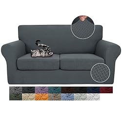 JIVINER Newest 3 Pieces Stretch Couch Covers for 2