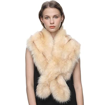 Yetagoo Winter Faux Fur Scarf Wrap Collar Shrug for Coat Wedding Evening 1920s Party Yetagoo Winter Faux Fur Scarf Wrap Collar Shrug for Coat Wedding Evening 1920s Party