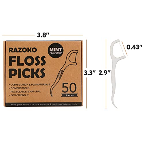 Dental Floss PicksVegan,EcoFriendly, Sustainable Dental Flossers (200