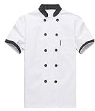Chef's Jackets Restaurant Cook Jacket Service Waiter Coat Short Sleeves Cloth