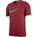 NIKE Men's Dry Swoosh Heather Tee, Gym Red, Small
