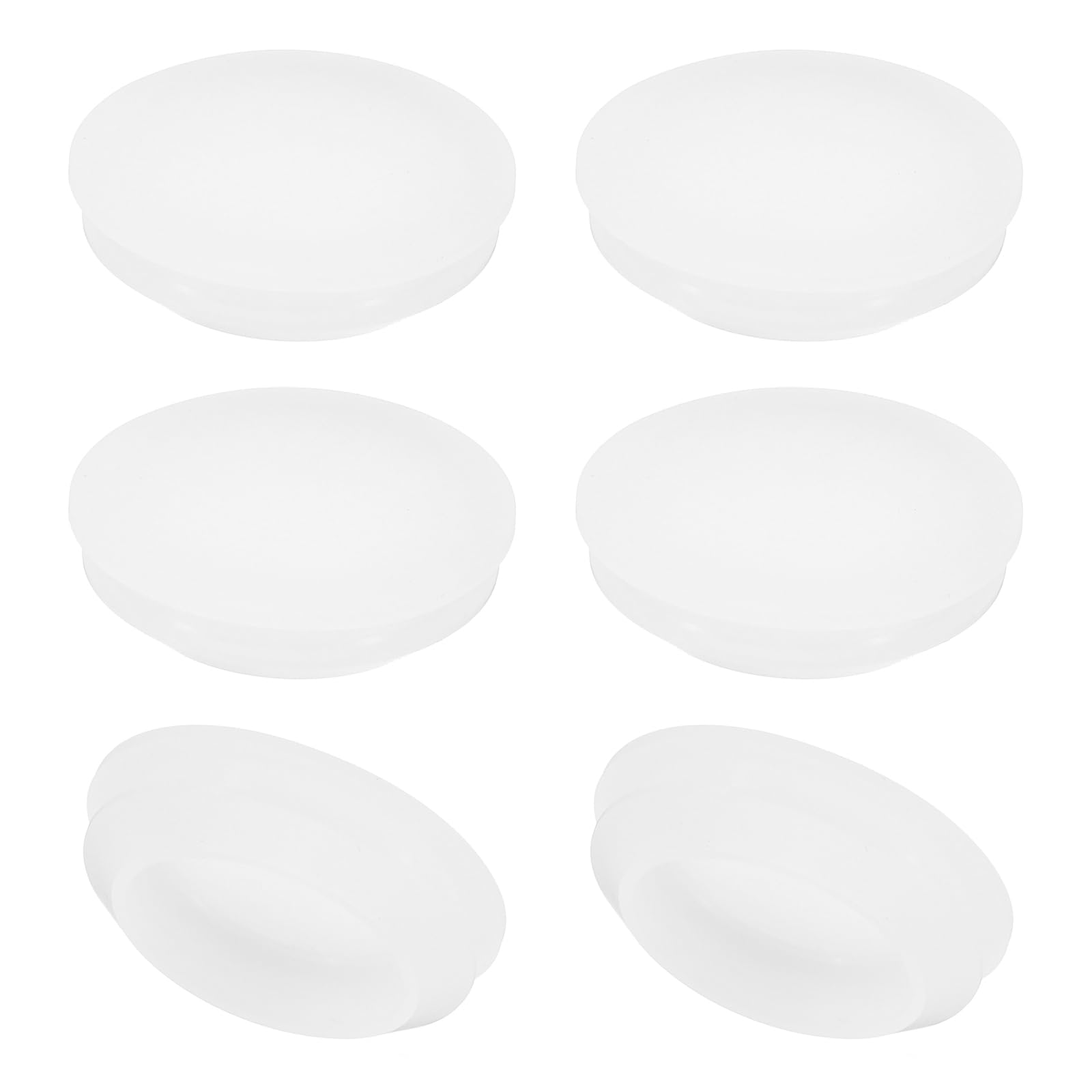 PATIKIL 25mm Diameter Silicone Round Snap, 6 Pcs in Type Locking Furniture Hole Plug Button Protective Cover Cap Head Fit for 25-27mm Hole for Seal Bulkhead Cylinder Hole, Translucent