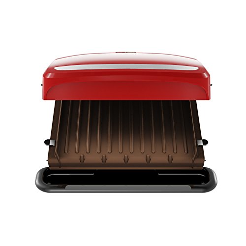 Foreman 4Serving Removable Plate Grill and Panini Press, Red