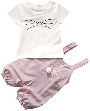 PPBUY Shorts Suit for Girls Baby Animal Costume Outfit Set (18M, White)