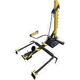 KATRAX KT-222 5-Ton Hydraulic Auto Body Dent Puller, Pneumatic Sheet Metal Straightener Kit with Serrated Chain Clamps &amp; Portable Repair Stand