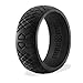 Barbell Bands Silicone Ring For Men | Premium Rubber Wedding Band | Perfect for Tactical Jobs, Weightlifting, Active Lifestyle
