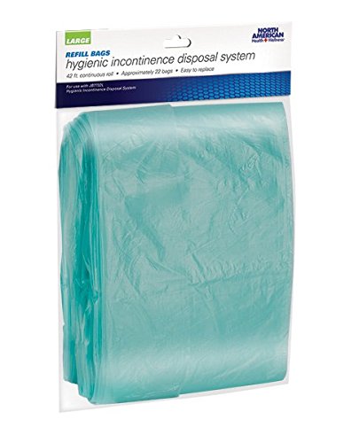 Adult Hygienic Incontinence Disposal Diaper System Large - Refill Bags