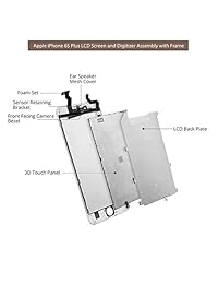 Repuesto de pantalla para iPhone 7 Plus 5.5 pulgadas LCD Display Digitizer con herramientas de reparación gratis y cristal templado