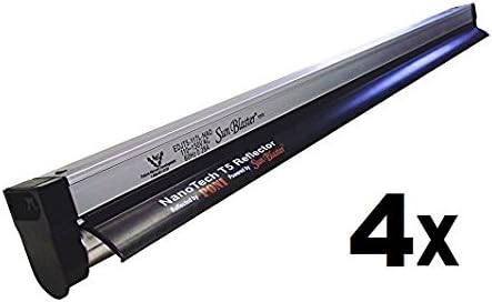 Sunblaster 904298 NanoTech T5 High Output Fixture Reflector Combo, 4-Feet (4 Pack)