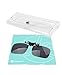 JAVOedge Clear Ultra Thin Hard Slim Clip On Case for Eyeglass Clip On and with Microfiber Cleaning Cloth