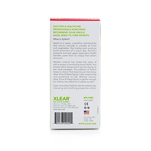 Xlear Nasal Spray, Natural Saline Nasal Spray with Xylitol, Nose