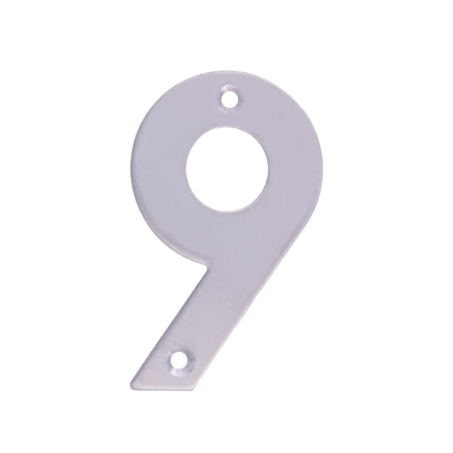 Amig | Stainless Steel Number 9 for Indoor and Outdoor Screws | 100 mm | for Portals, Walls or House Facades | Silver Finish