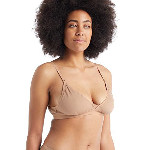 Icebreaker Merino Women's Siren Bra, Wireless Bra, Praline, Large