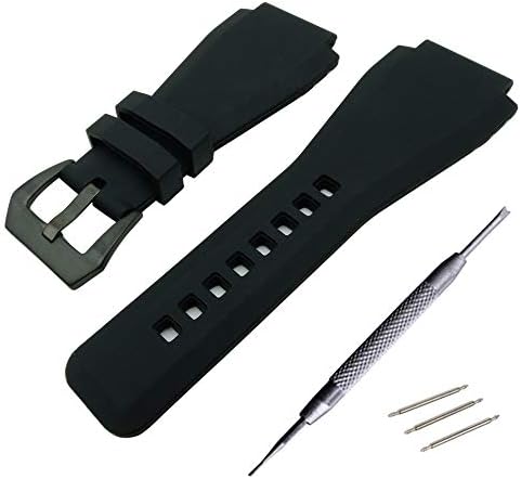 New Watch Band for Bell for Ross 34 24mm HR Rubber Watch Strap Band with Thick Buckle Clasp for BR01 BR03