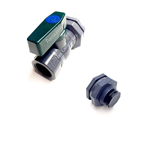 Rain Barrel Essential Kit with 3/4" PVC Ball Valve Spigot and Drain