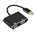 USB 3.0 to HDMI VGA Adapter, ZAMO 1 in 2 USB 3.0 to HDMI VGA 1080p Dual Output Converter, 5 Gbps SuperSpeed USB 3.0 Converter Support HDMI VGA Sync Output for Windows 10/8/7 Only