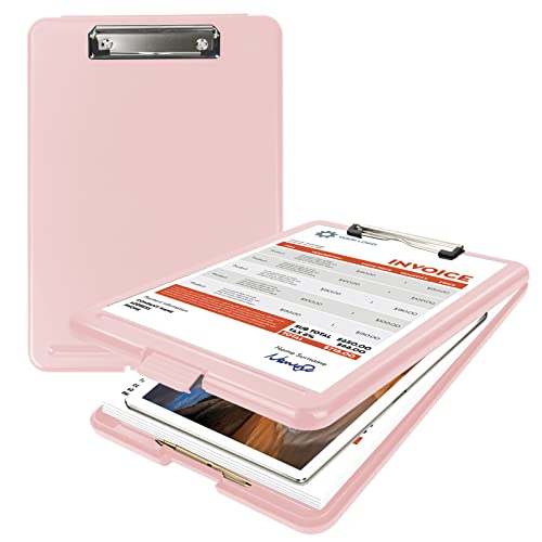 CLOUDIA Clipboard with Storage, Plastic Storage Clipboard with Low