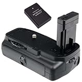 Bower XBGN5100 Replacement Battery Grip for Nikon D3100/D5100 +1 EN-EL14 Battery