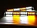 32LED 32W LED Lightbar Visor Light Windshield Emergency Hazard Warning Strobe Beacon Split Mount Deck Dash Lamp (amber&white)