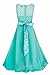iEFiEL Big Girls Lace Chiffon Bridesmaid Dress Dance Ball Party Maxi Gown Turquoise 14