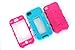 iPhone 4s case, iPhone 4 case, MagicSky Robot Series Hybrid Armored Case with Kickstand for Apple iPhone 4/4S - 1 Pack - Retail Packaging - Hot Pink/Blue