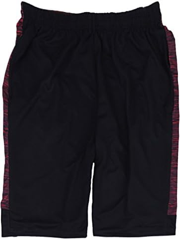 Men's Long Mesh Short w/ Side Pockets & Multi-color sides #164325 Black/Red L