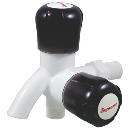 Supreme Elegant 2in1 bib cock 2-Way Super-Bib-Tap with PVC (O-Black)