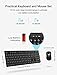 Mpow Wireless Keyboard and Mouse Combo, Ergonomic 104-Key Chiclet Keyboard & Compact Mouse, 2.4G Cordless Keyboard with Nano USB Receiver for PC Desktop Computer Laptop Mac, Long Battery Life