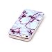 Iphone 5 Case Iphone 5S Case Iphone SE Case UCLL Marble Design Slim Soft TPU Soft Cover for iphone 5/5s/5SE With with Screen Protector (purple)