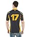 Guinness Signature Performance Rugby Jersey, Large - Grey/Mustard Short Sleeve Polyester Polo Shirt