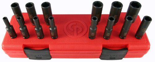 Chicago Pneumatic SS2114D 1/4"Drive 14 Piece Metric Deep Impact Socket Set