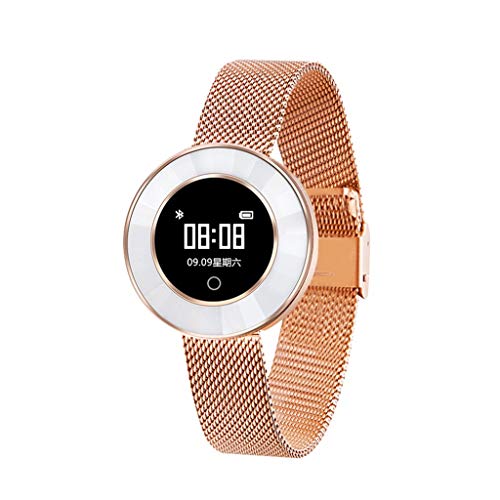 â¤ï¸MChoiceâ¤ï¸X6 Blood Pressure/Blood Oxygen/Heart Rate Monitor Girls Waterproof Smart Bracelet Watch (Rose Gold)
