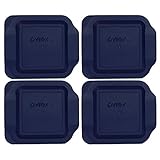 (4) Pyrex 222-PC 2 Quart Dark Blue 8