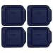 (4) Pyrex 222-PC 2 Quart Dark Blue 8" x 8" Baking Dish Lids - Will NOT Fit Easy Grab Baking Dish
