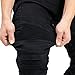 Men Motorcycle Riding Pants Motocross Racing Jeans with 4 Protect Pads Black XXL