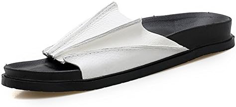 Lapens Men's Leather Casual Fashion Comfort Slide Sandal LPSD518-Wh43