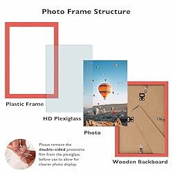 JCJMY 6x10 Picture Frame Red for Wall Hanging or