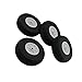 Aircraft wheel - TOOGOO(R) RC Model Plane Aircraft 75mm Dia Foam Wheel Replacement Black Gray 4 Pieces