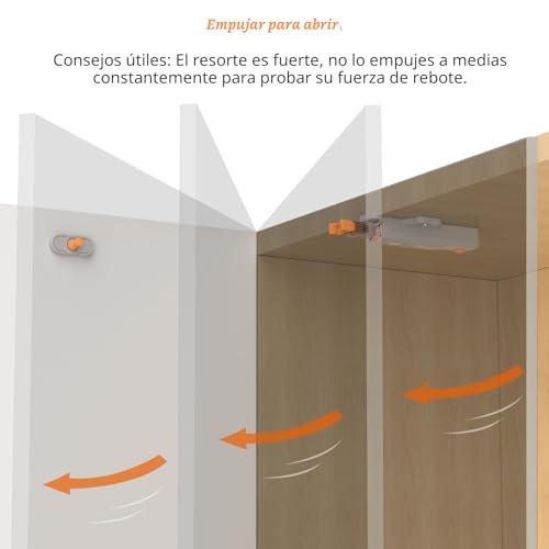 Push to Open Door Latch, Jiayi 6 Pack Heavy Duty Non-Magnetic Push Cabinets Door Pressure Push Hardware 40N Spring Latch Lock, Cabinet Door Closure, Drawer, RV Cabinets
