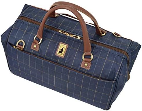 London Fog Kensington II 20" Wide Mouth Duffle, Navy Window Pane 4 London Fog Kensington II 20" Wide Mouth Duffle, Navy Window Pane