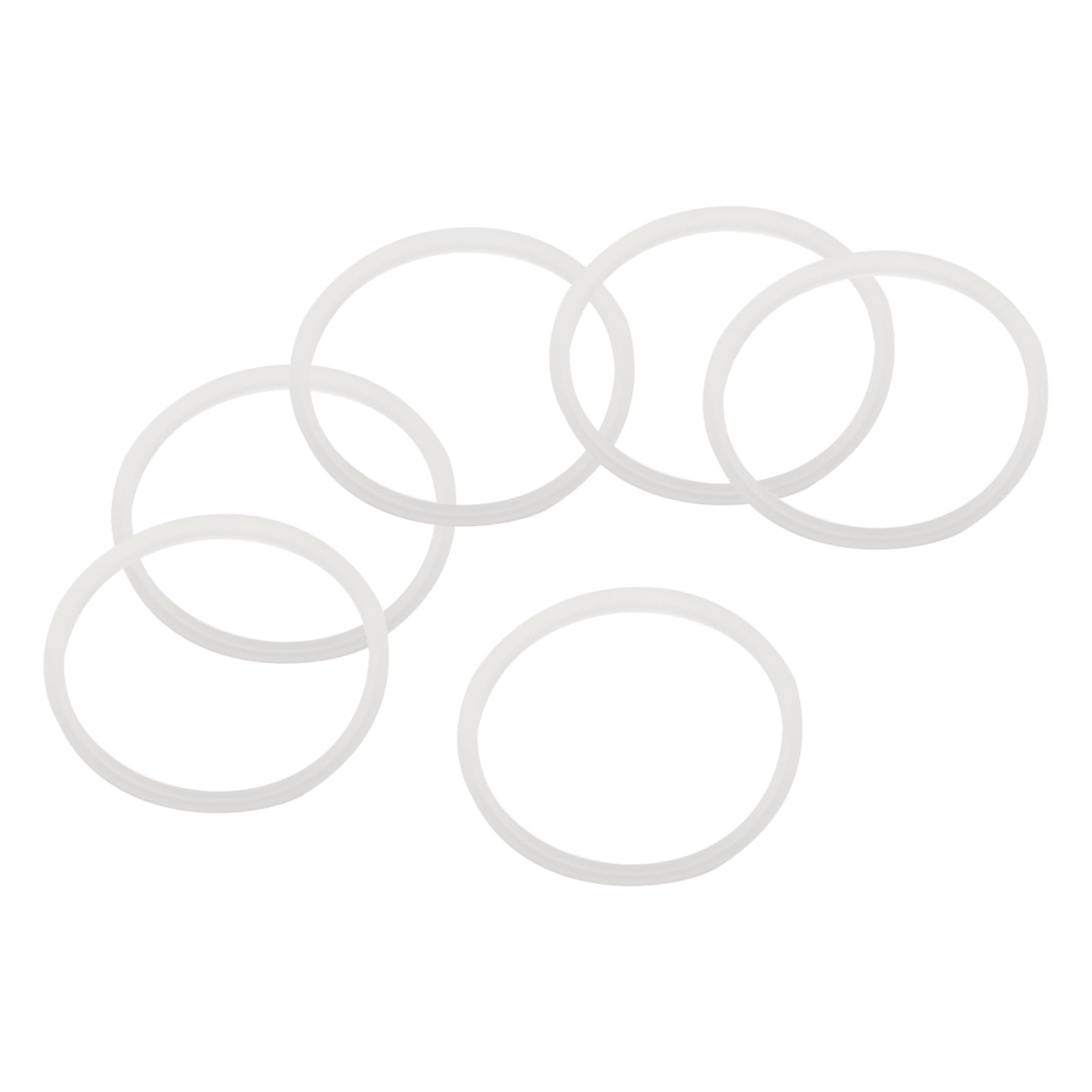 Photo 1 of uxcell 40oz Replacement Rubber Lid Seals, 6 Pcs 2.8" Diameter O Shaped Resealable Lid Gaskets for Stainless Steel Insulated Tumbler Mugs Cups Vacuum, White