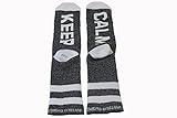 Arthur George by Robert Kardashian KEEP CALM Street Wear Socks BLACK MARLED