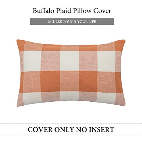 MIULEE Fall Decorative Classic Retro Checkers Plaids Throw Pillow Cover