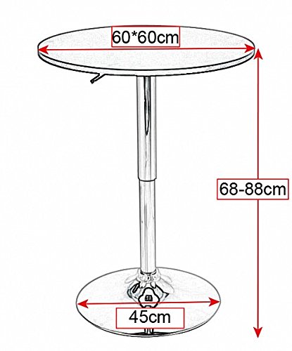 WOLTU Bartisch Stehtisch, höhenverstellbarer Tisch 68-88 cm, multifunktionaler Partytisch in Wohnzimmer Küche Balkon… – Bild 3