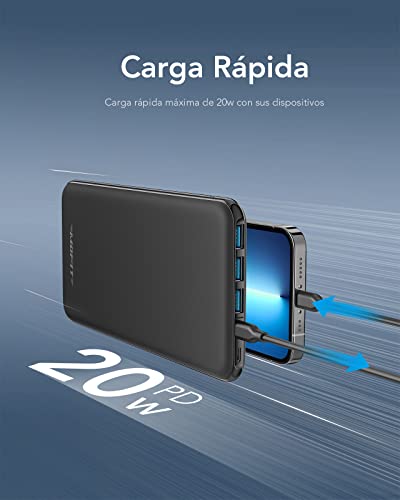 MOFIT PD3.0 Banco de Energía Portátil 26800mAh 22.5W, Cargador Rápido USB-C, Batería Externa Delgada con Funda - Compatible con iPhone 16/15/14, Samsung Galaxy, Motorola, Xiaomi, iPad (Regalo Ideal)