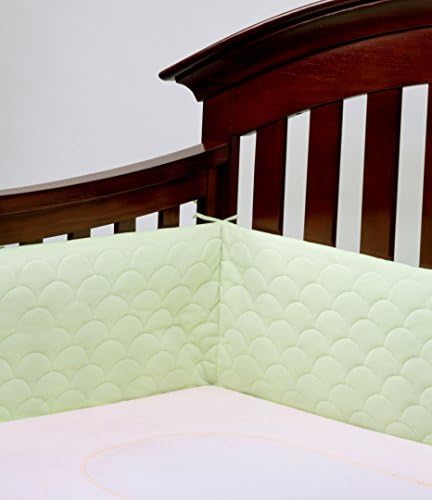 Lifenest Breathable &amp; Padded Mesh Crib Liner - Green by Lifenest