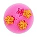 Longzang Fondant Flowers Silicone Sugar Craft Mold Mini, Small, Pink