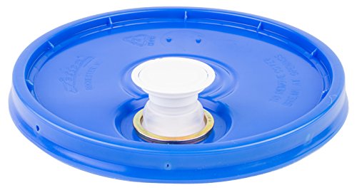Hudson Exchange Lid with Spout and Gasket for 3.5, 5, 6, and 7 gal Buckets, HDPE, Blue